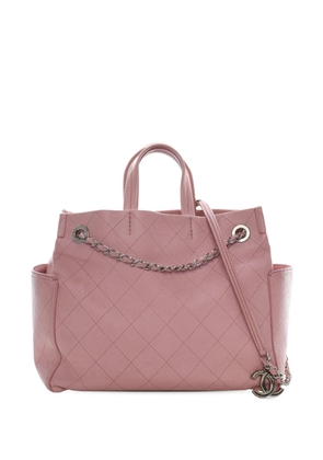 CHANEL Pre-Owned 2014 Small Quilted Caviar CC Pocket Tote satchel - Pink