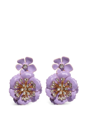 Carolina Herrera flower dangle earrings - Gold