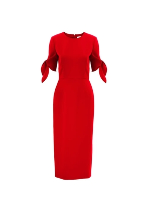 Carolina Herrera tie-sleeve midi dress - Red
