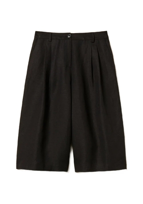 TWINSET pleated Bermuda shorts - Black