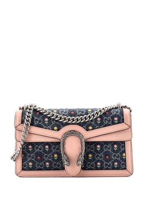 Gucci Pre-Owned Dionysus Bag Flower Embroidered GG Denim Small shoulder bag - Pink