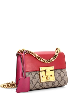 Gucci Pre-Owned Padlock Shoulder Bag GG Coated Canvas and Leather Small crossbody bag - Brown