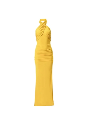 Carolina Herrera criss-cross halterneck gown - Yellow