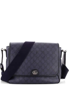 Gucci Pre-Owned Ophidia Flap Messenger Bag GG Coated Canvas Medium crossbody bag - Blue