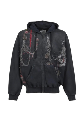 Doublet embroidered hooded jacket - Black