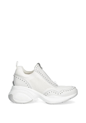 Michael Michael Kors Zuma studded zip sneakers - White