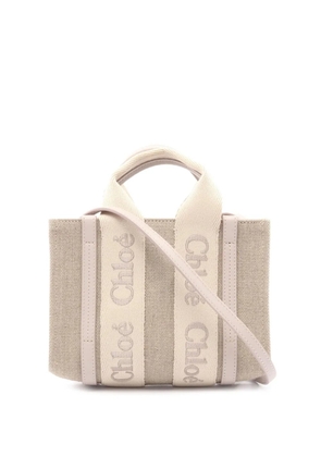 Chloé Pre-Owned 2010-2026 Mini Canvas Woody satchel - Brown