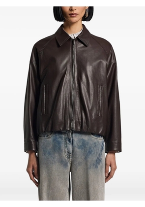 Peserico leather jacket - Brown