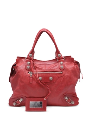 Balenciaga Pre-Owned large Weekender leather tote bag - Red