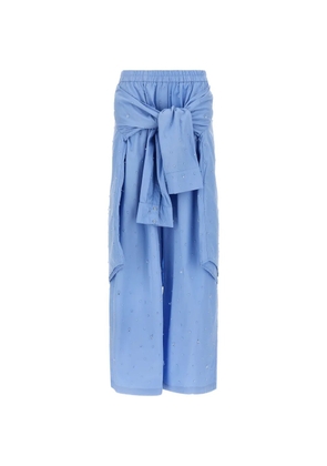 Giuseppe Di Morabito crystal-appliqué trousers - Blue