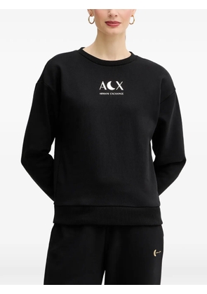 Armani Exchange crew-neck logo sweatshirt - Black