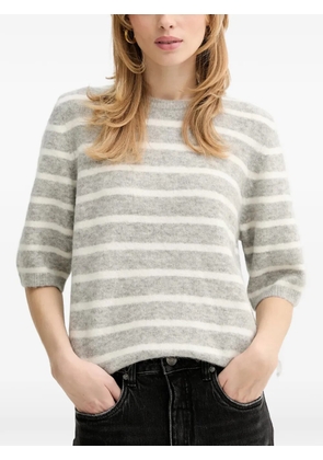 Gestuz AlphaGZ stripe-pattern sweater - Grey