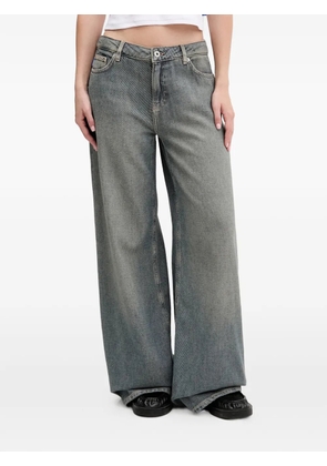HUGO Gobana washed wide-leg jeans - Blue