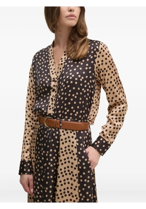 La Petite Française Banale polka-dot buttoned top - Black