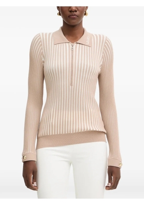 LIU JO striped polo top - Neutrals