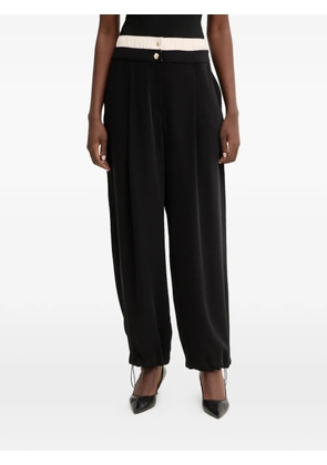 LIU JO double-waistband trousers - Black