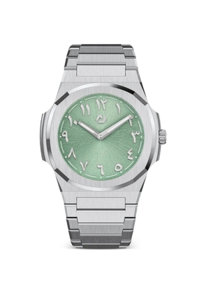NUNCIER MS Matcha steel guilloche 38mm watch - Green