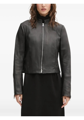 HUGO Lasari leather jacket - Black