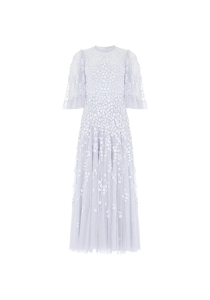 Needle & Thread Scatter Blossom round-neck gown maxi dress - Blue