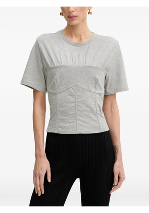 Patrizia Pepe drawstring-detail bustier T-shirt - Grey