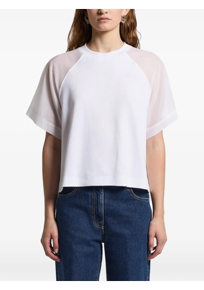 Peserico sheer-sleeve T-shirt - White