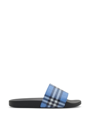Burberry check slides - Blue
