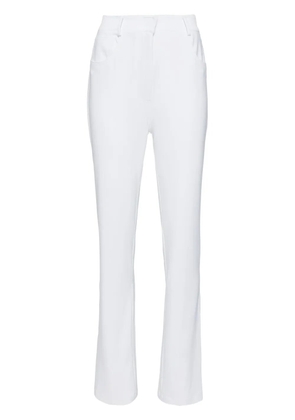 Norma Kamali high waist boot leg jeans - White