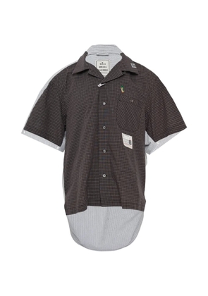 Maison MIHARA YASUHIRO plaid striped shirt - Black