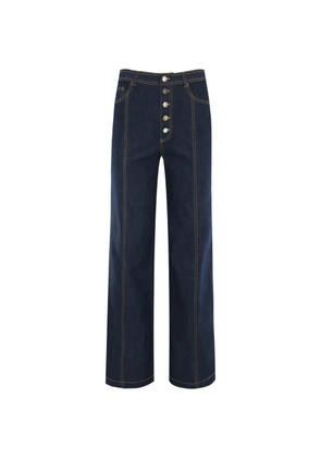 Cinq A Sept Francine button-front jeans - Blue