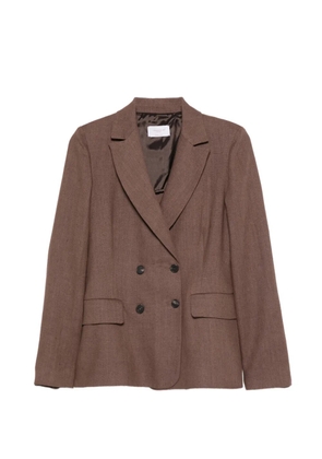 Via Masini 80 double-breasted jacket - Brown