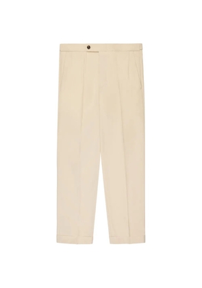 Incotex pleated tapered cotton trousers - Neutrals