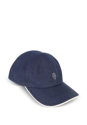 Eleventy logo-embroidered baseball cap - Blue