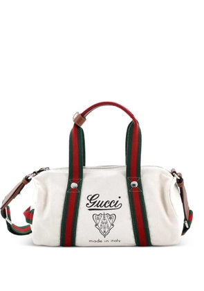 Gucci Pre-Owned Crest Duffle Printed Canvas Small travel bag - Neutrals