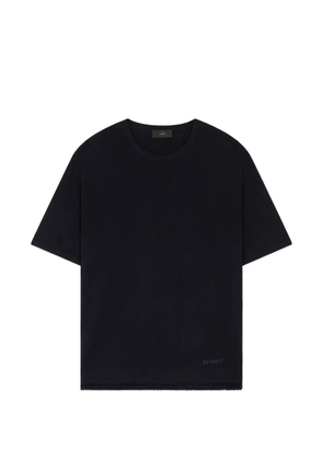 Alanui fringed embroidered T-shirt - Blue