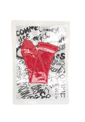 Comme Des Garçons ribbed logo socks - Red