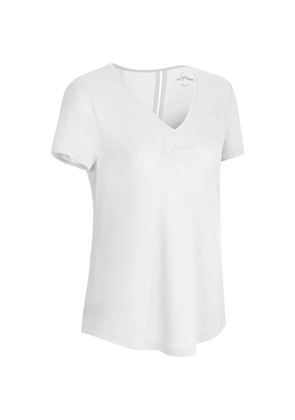 LAMUNT Tina V-neck cotton T-shirt - White
