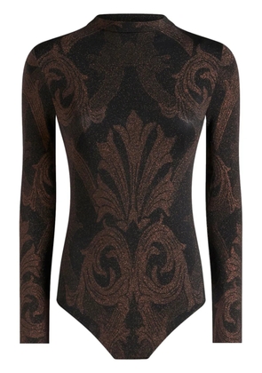 ETRO metallic jacquard bodysuit - Brown