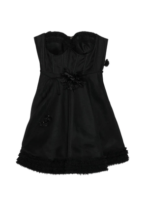 ZIMMERMANN floral-detail sleeveless mini dress - Black