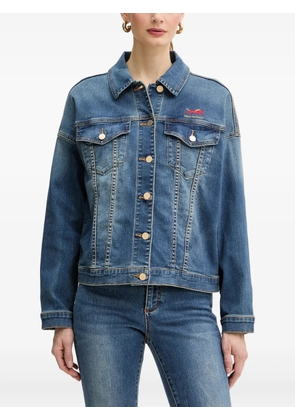 Armani Exchange button logo-embroidered jacket - Blue