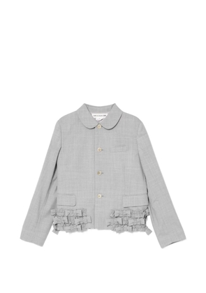 Comme Des Garçons Girl bow-design ruffled jacket - Grey