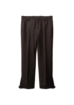 Versace wool-mohair regular formal pants - Brown