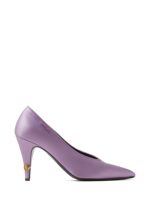 Versace Gianni satin pumps 90 mm - Purple