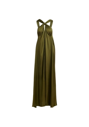 Essentiel Antwerp knotted-detail maxi dress - Green