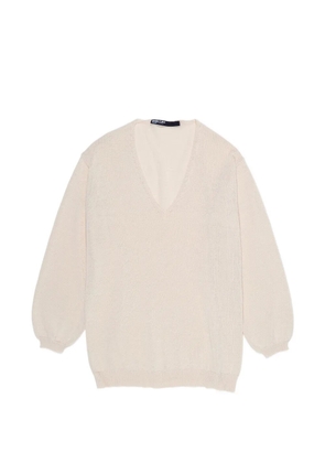 Bimba y Lola V-neck balloon-sleeved top - Neutrals