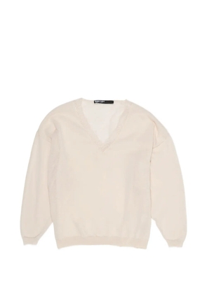 Bimba y Lola lace-trim V-neck top - Neutrals