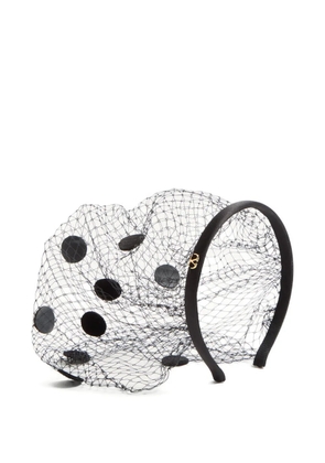 Valentino Garavani VLogo Signature veil headband - Black