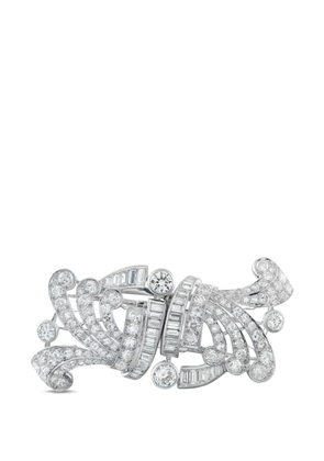LB Exclusive French diamond embellished brooch - Silver
