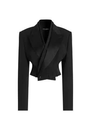 Dolce & Gabbana shawl collar cropped jacket - Black