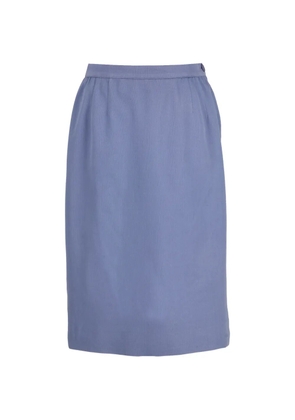 Valentino Pre-Owned cotton midi skirt - Blue