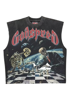 GODSPEED Checkmate sleeveless T-shirt - Black